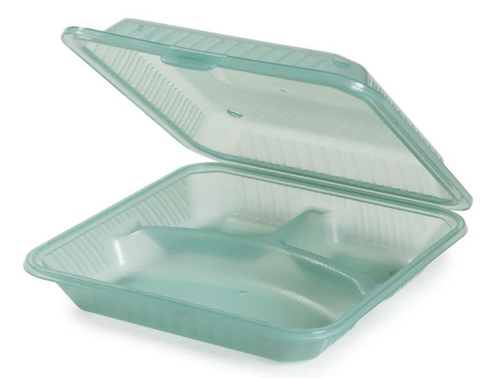 Eco-Takeout Behälter mit 3 Fächern VE 12 Stück