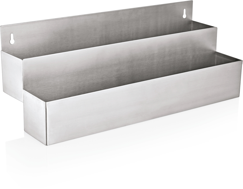 Flaschenregal, 2-stufig, für 12 Flaschen à 1 ltr., Chromnickelstahl