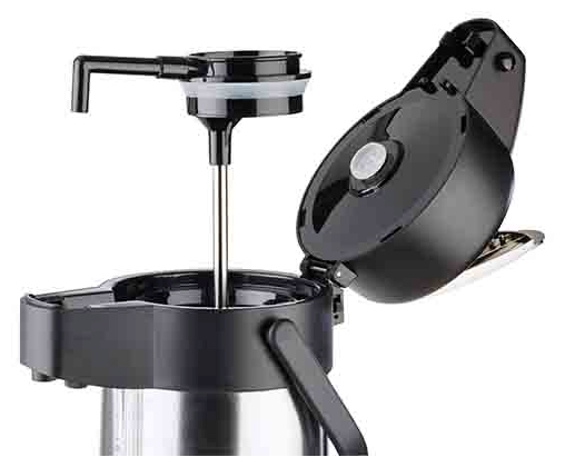 Pump-Isolierkanne -PREMIUM- Ø 15 cm, H: 37 cm, 3 Liter , Schwarz