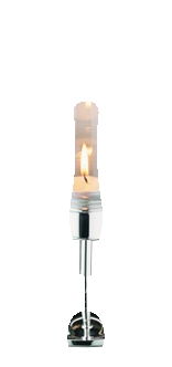 Windlicht / Tischleuchte Ø 11 cm, H: 22 cm , Edelstahl