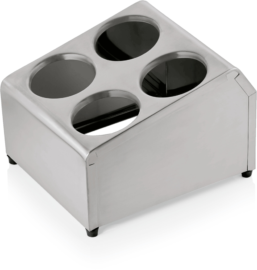 Besteckbehälter für 4 Köcher, Chromnickelstahl