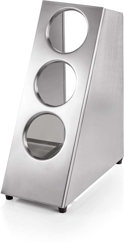 Besteckbehälter für 3 Köcher, Chromnickelstahl