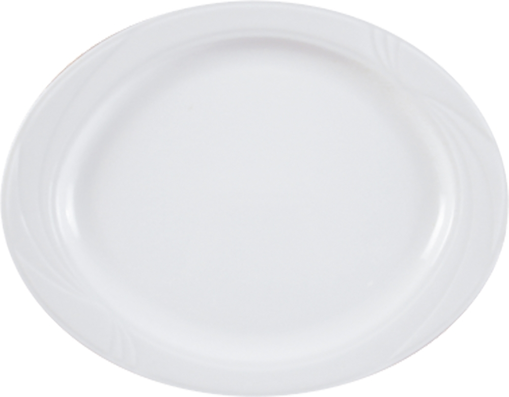 Arcadia White Platte oval 37x31cm *